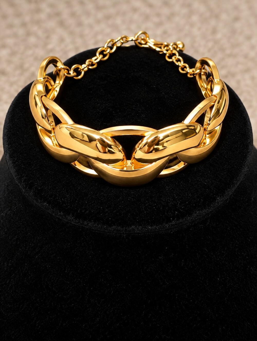 22K Gold Plated Dubai Jewelry Gold Tone Chain Link Bracelet - Women Jewelry
